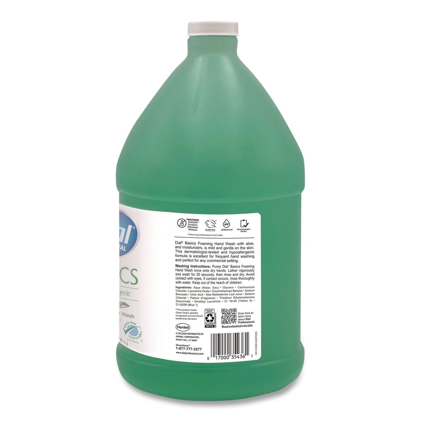 Basics Hypoallergenic Foaming Hand Soap Refill, Floral, 1 gal Refill Bottle