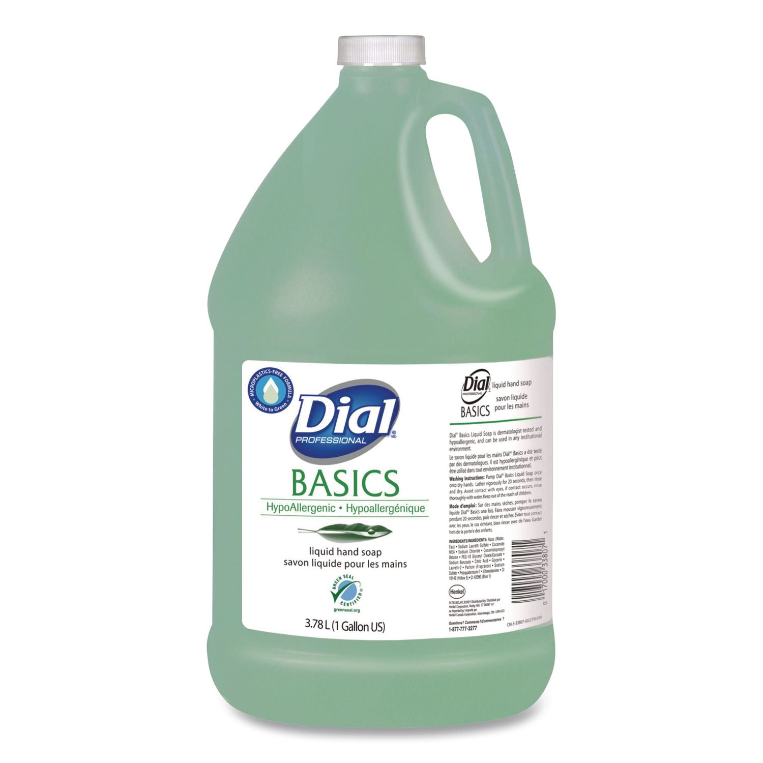 Basics MP Free Liquid Hand Soap Refill, Honeysuckle Scent, 3.78 L