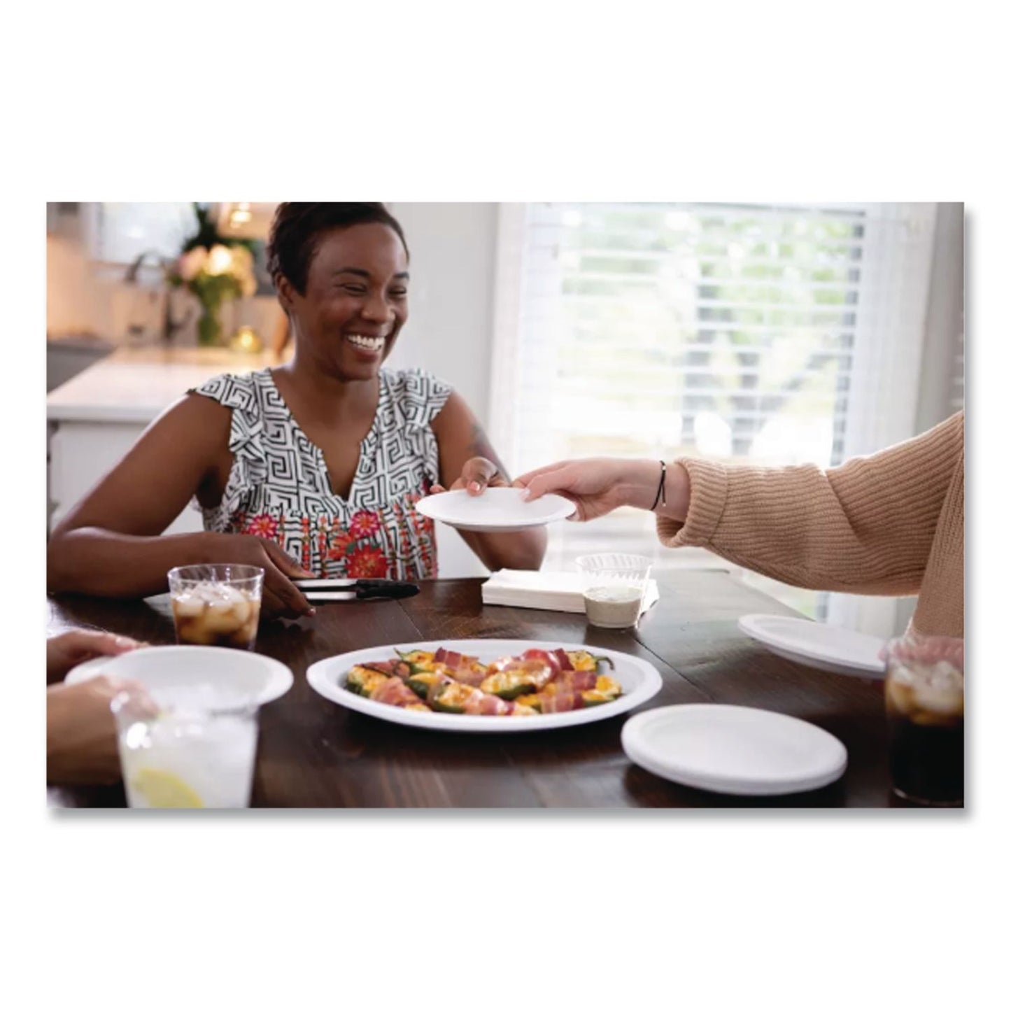 Paper Dinnerware, Plate, 6" Dia, White, 125/pack