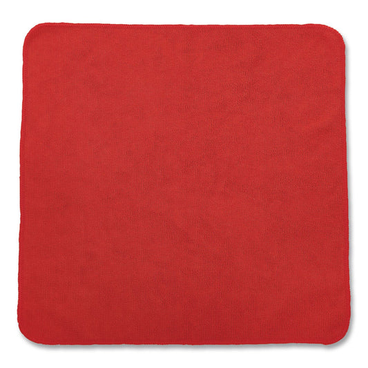 Microfiber Cleaning Cloths, 12 X 12, Red, 24/pack