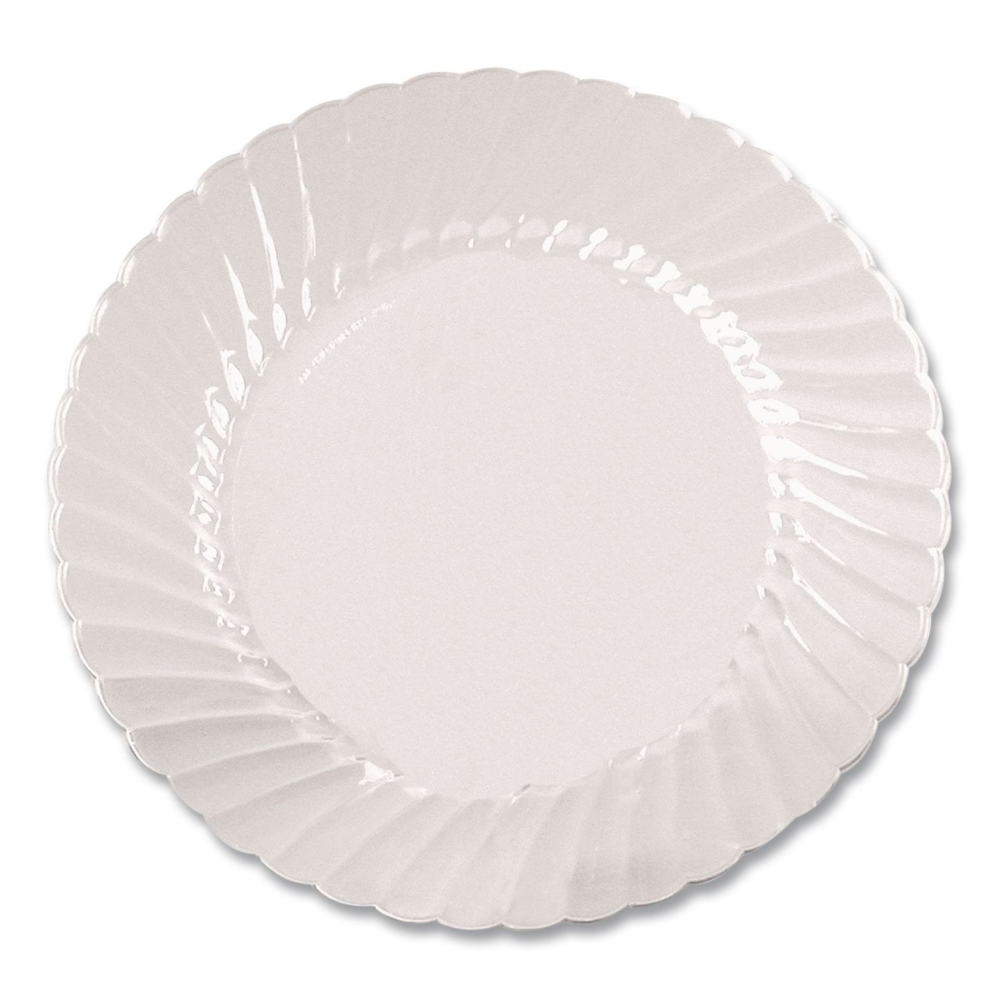 Classicware Plastic Dinnerware Plates, 10.25" Dia, Clear, 12/pack