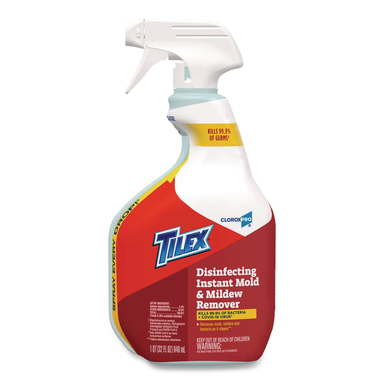 CloroxPro Disinfecting Instant Mold and Mildew Remover, Unscented, 32 oz Smart Tube Spray