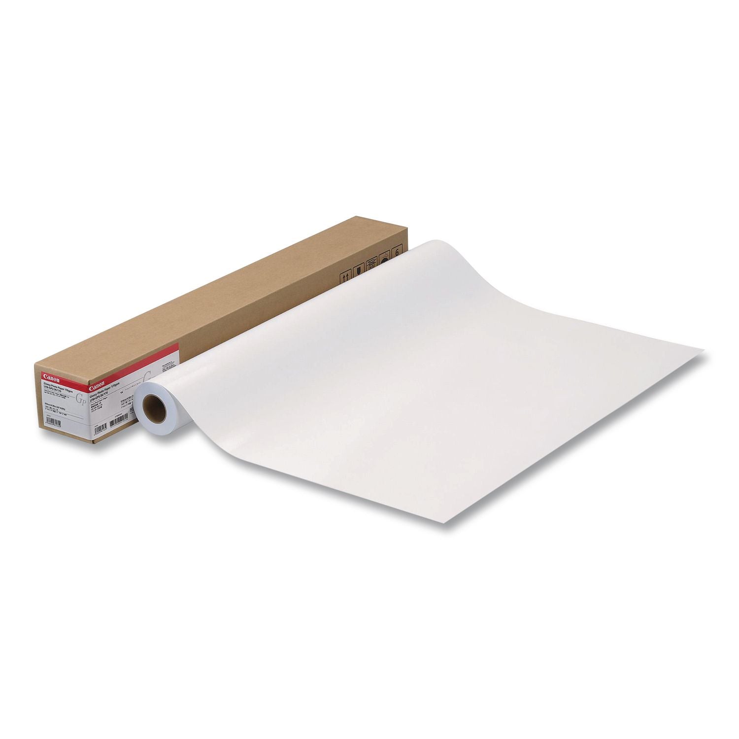 Glossy Photographic Paper Roll, 2" Core, 7 mil, 36" x 100 ft, Glossy White