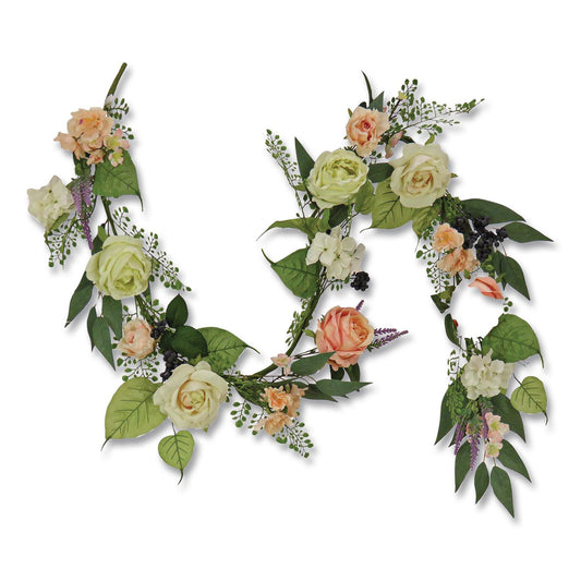 Rose and Lavender Spring Garland, 72" Long, Pink