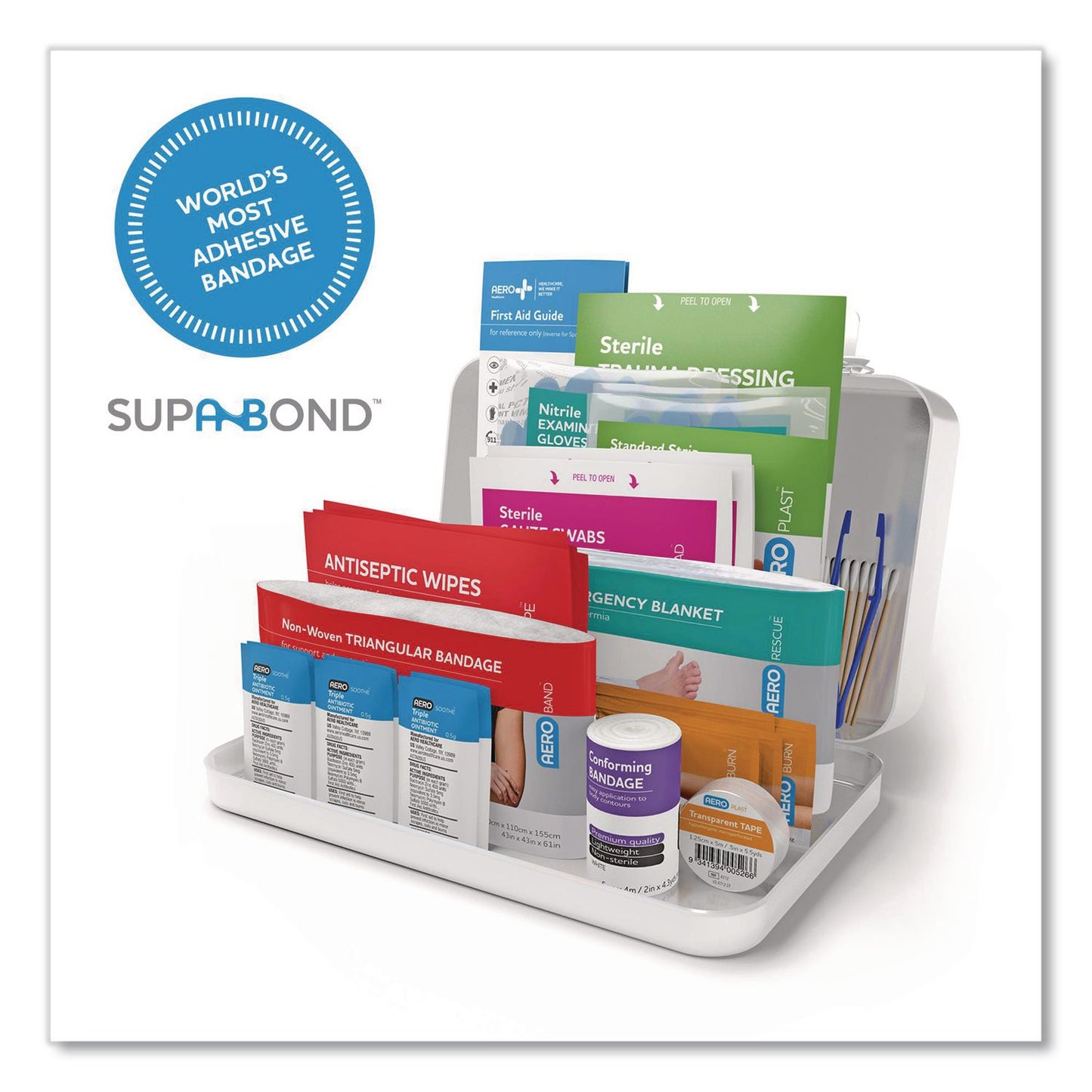10 Series First Aid Kit, 72 Pieces, Metal Case
