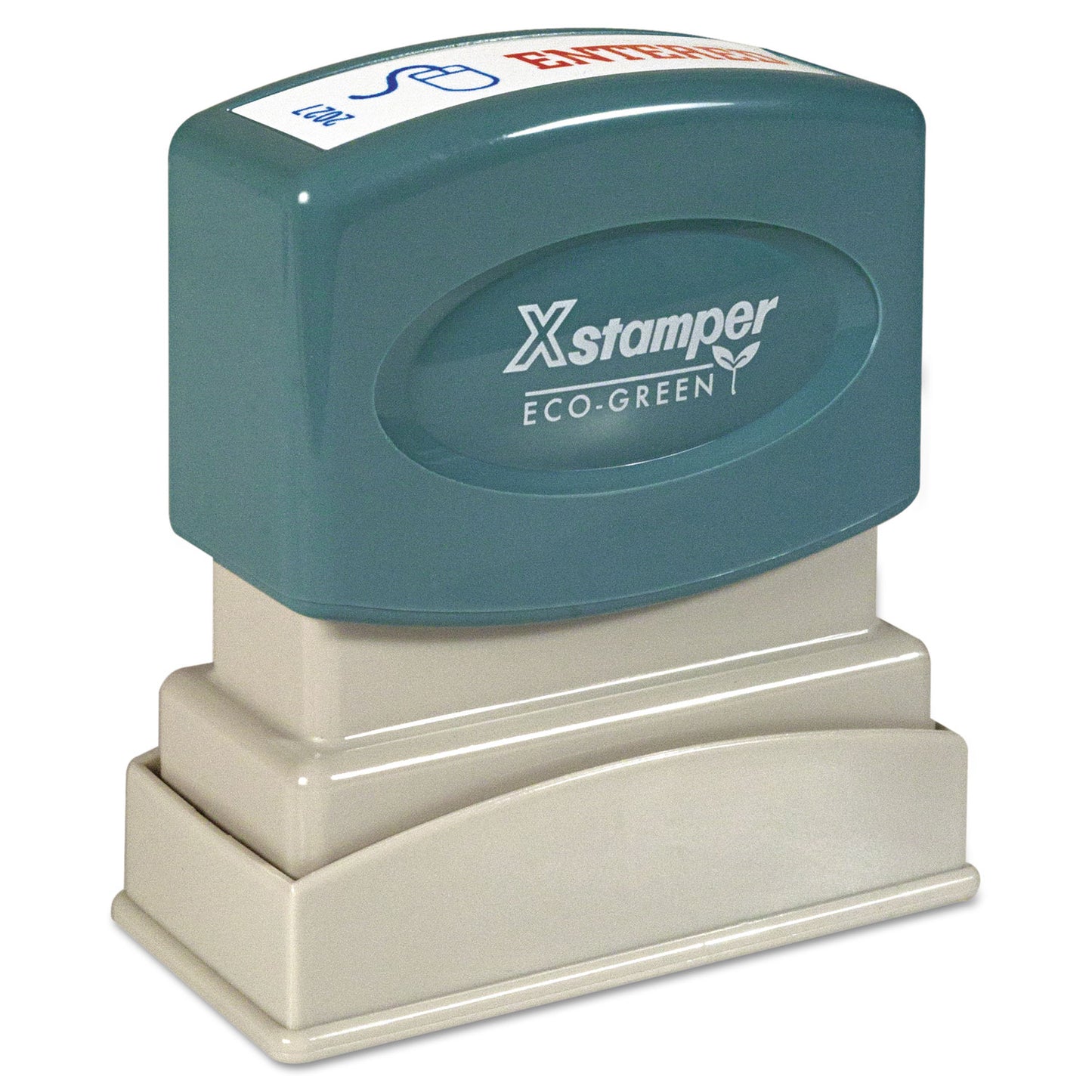 Two-Color Title Stamp, Entered, Blue/red