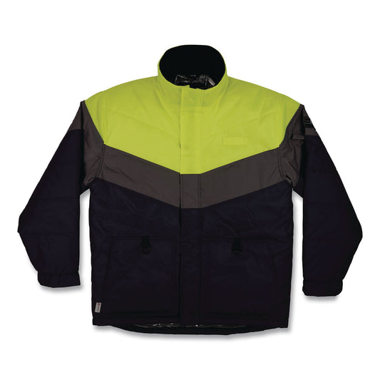 N-Ferno 6464 Insulated Freezer Jacket with AmpliFIRE Heat Reflective Lining, Large, Navy