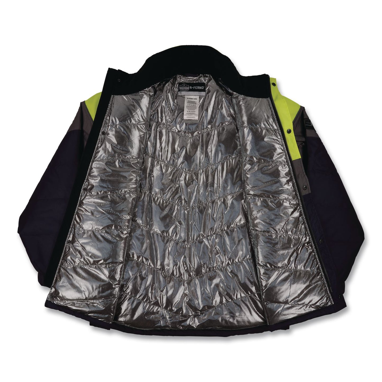 N-Ferno 6464 Insulated Freezer Jacket with AmpliFIRE Heat Reflective Lining, 2X-Large, Navy