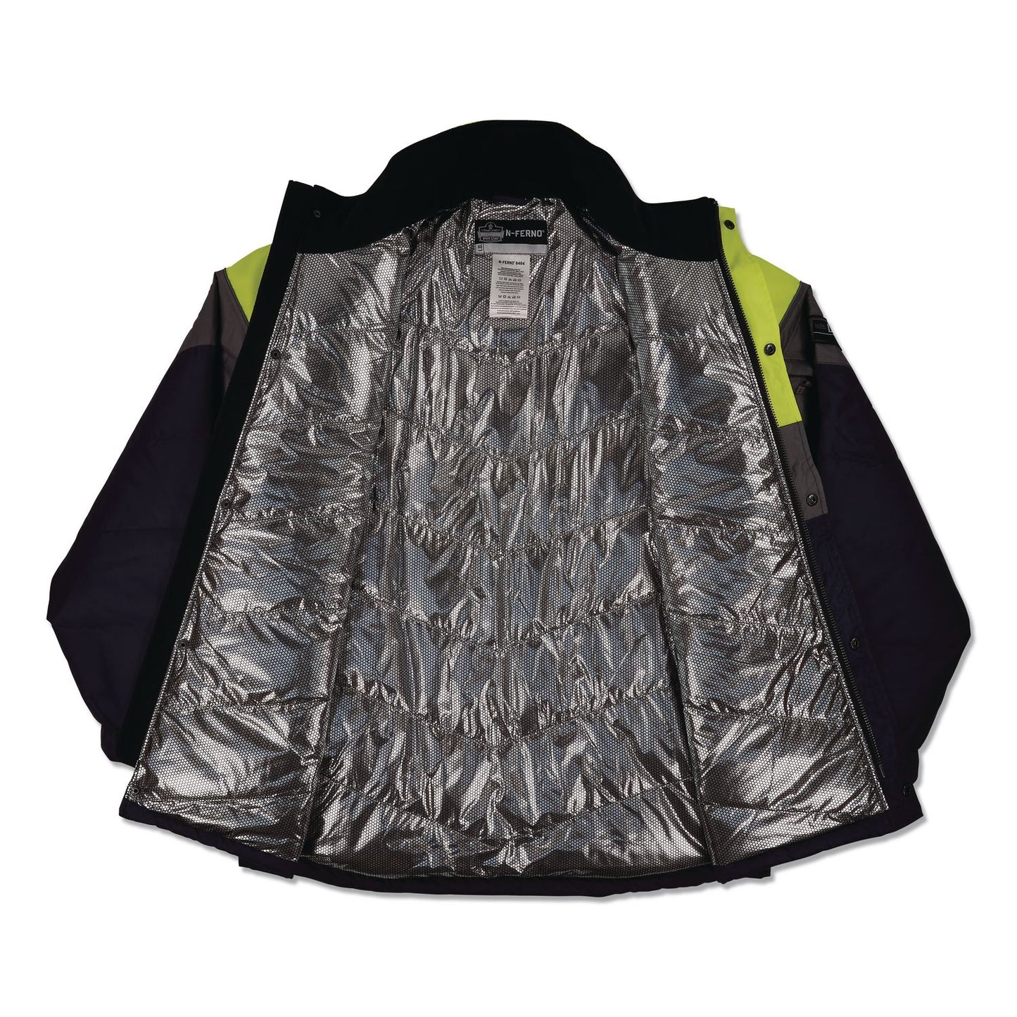 N-Ferno 6464 Insulated Freezer Jacket with AmpliFIRE Heat Reflective Lining, 5X-Large, Navy