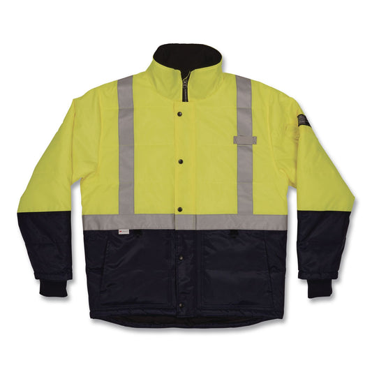 N-Ferno 6478 Class 2 Hi-Vis Freezer Jacket, 3X-Large, Lime