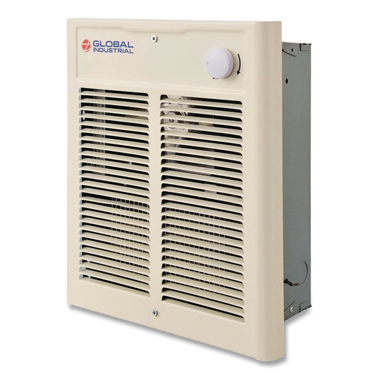 Fan Forced Wall Heater, Shaded Pole Motor, 1,500 W, 10.63 x 4.75 x 12.25, White