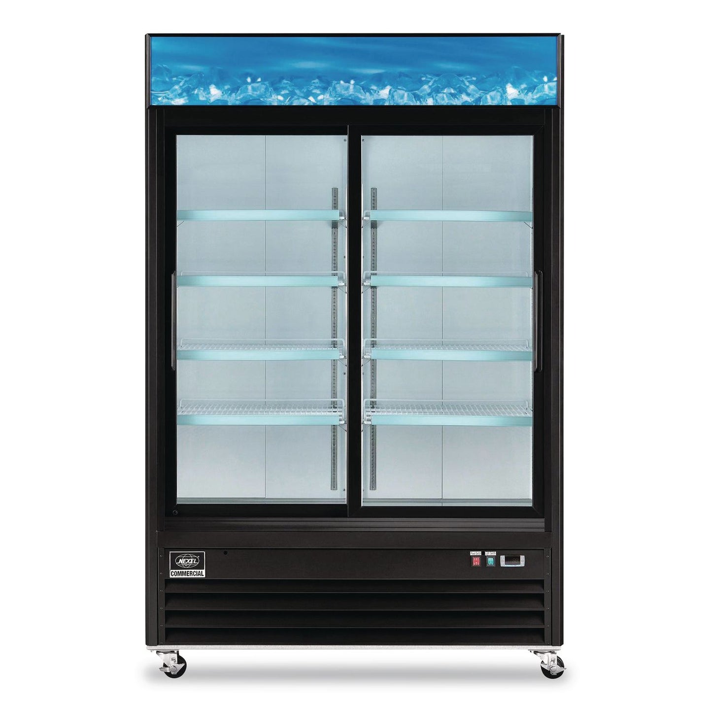 Nexel Merchandiser Refrigerator, 45 cu ft, Black