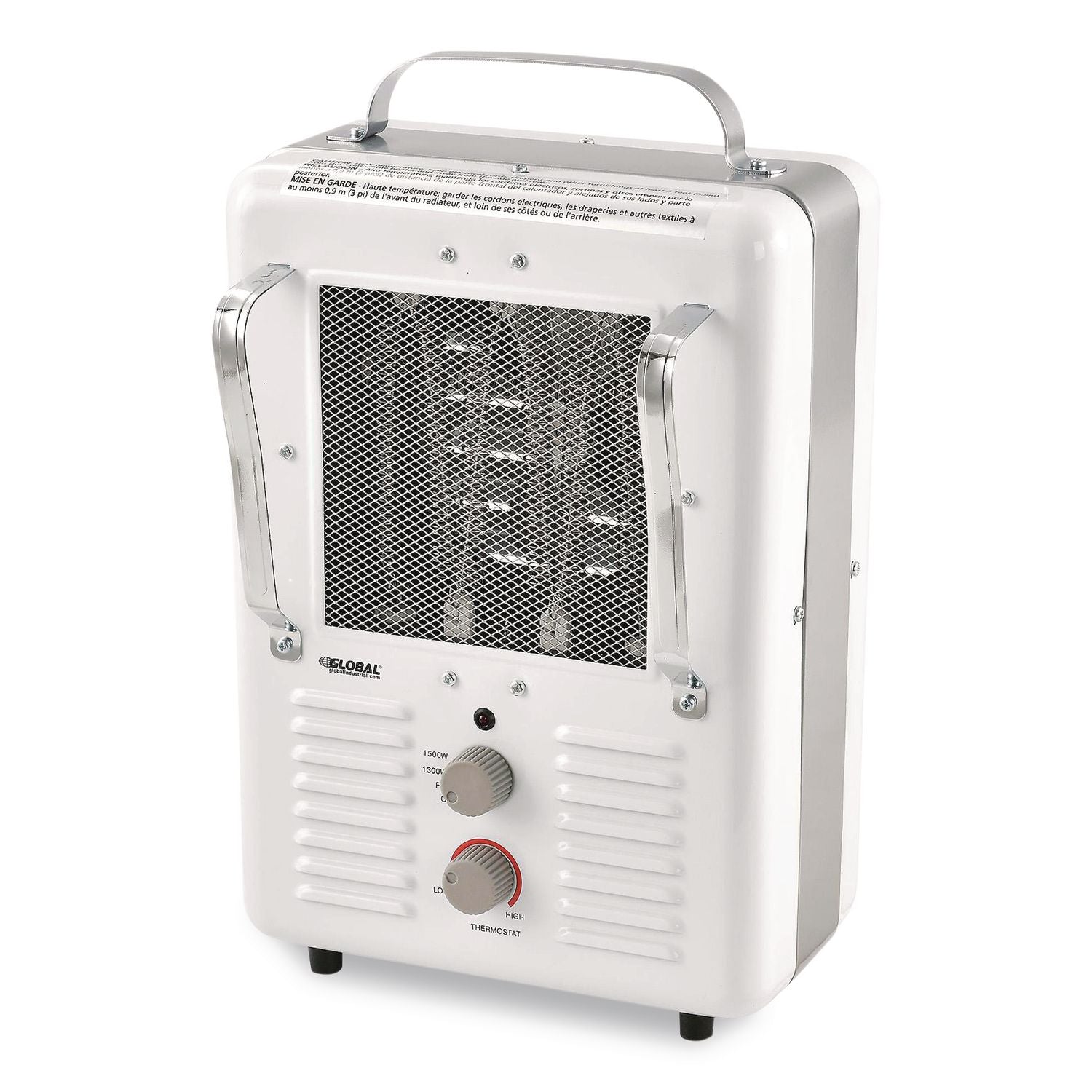Portable Milkhouse Style Electric Heater, 1,500 W, 8 x 10.25 x 15.75, White