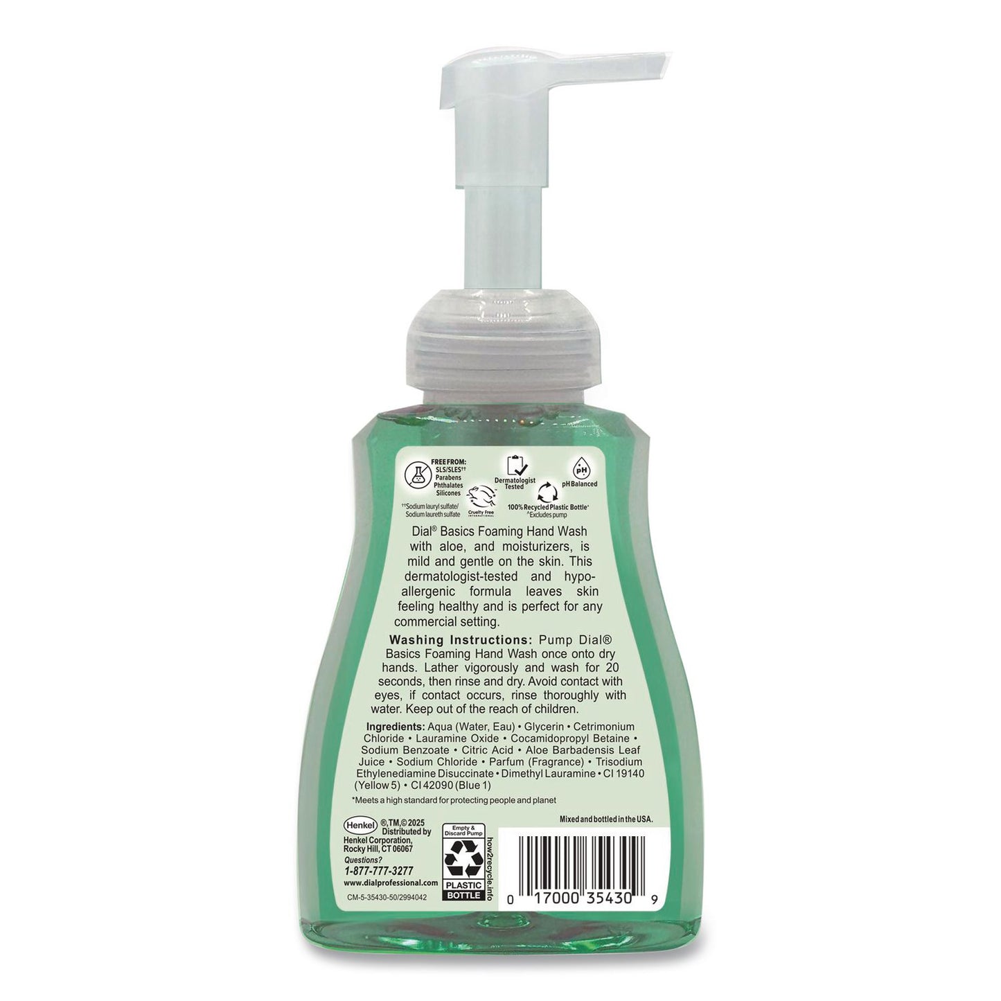 Basics Hypoallergenic Foaming Hand Wash, Aquatic, 10 oz Pump Bottle