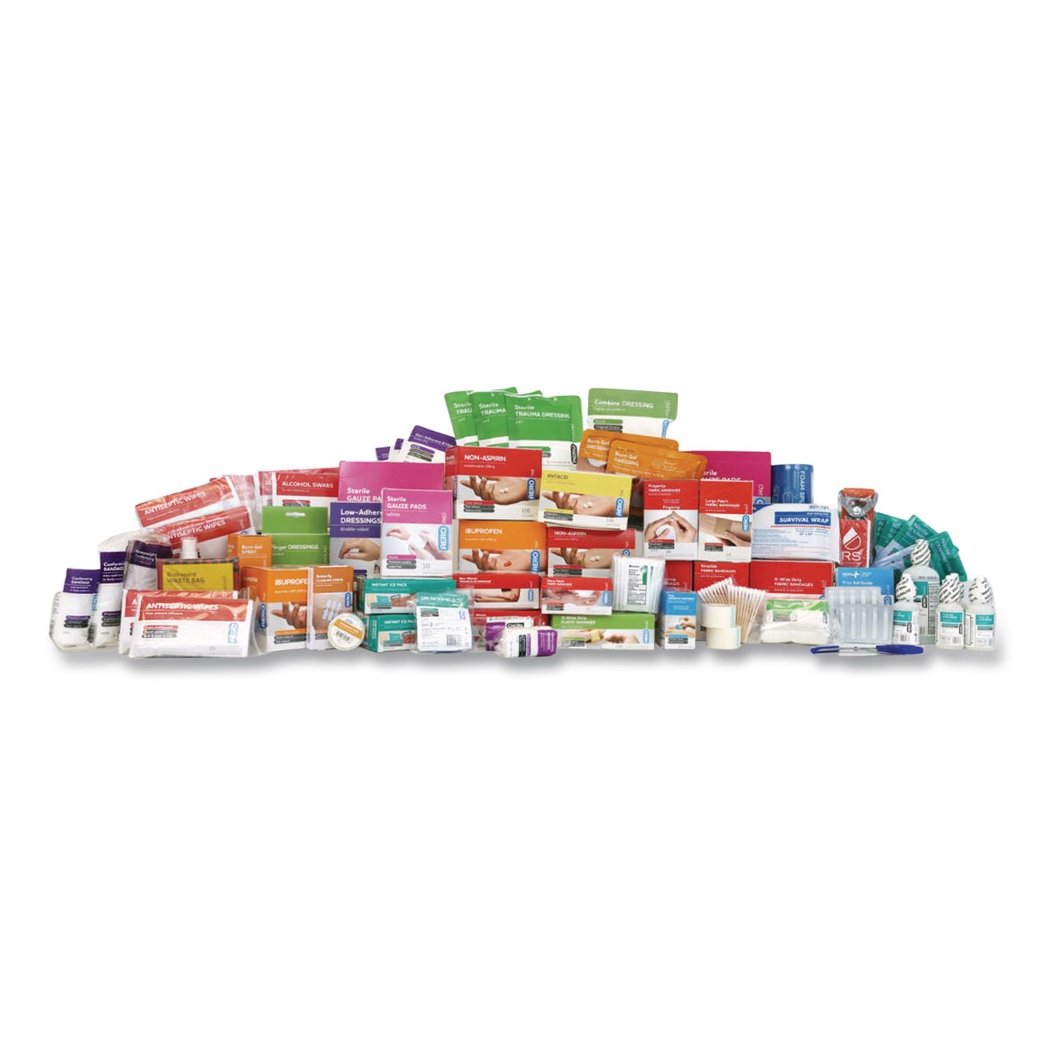 200 Series Class B 5-Shelf First Aid Cabinet Refill - Meds, 1,183 Pieces