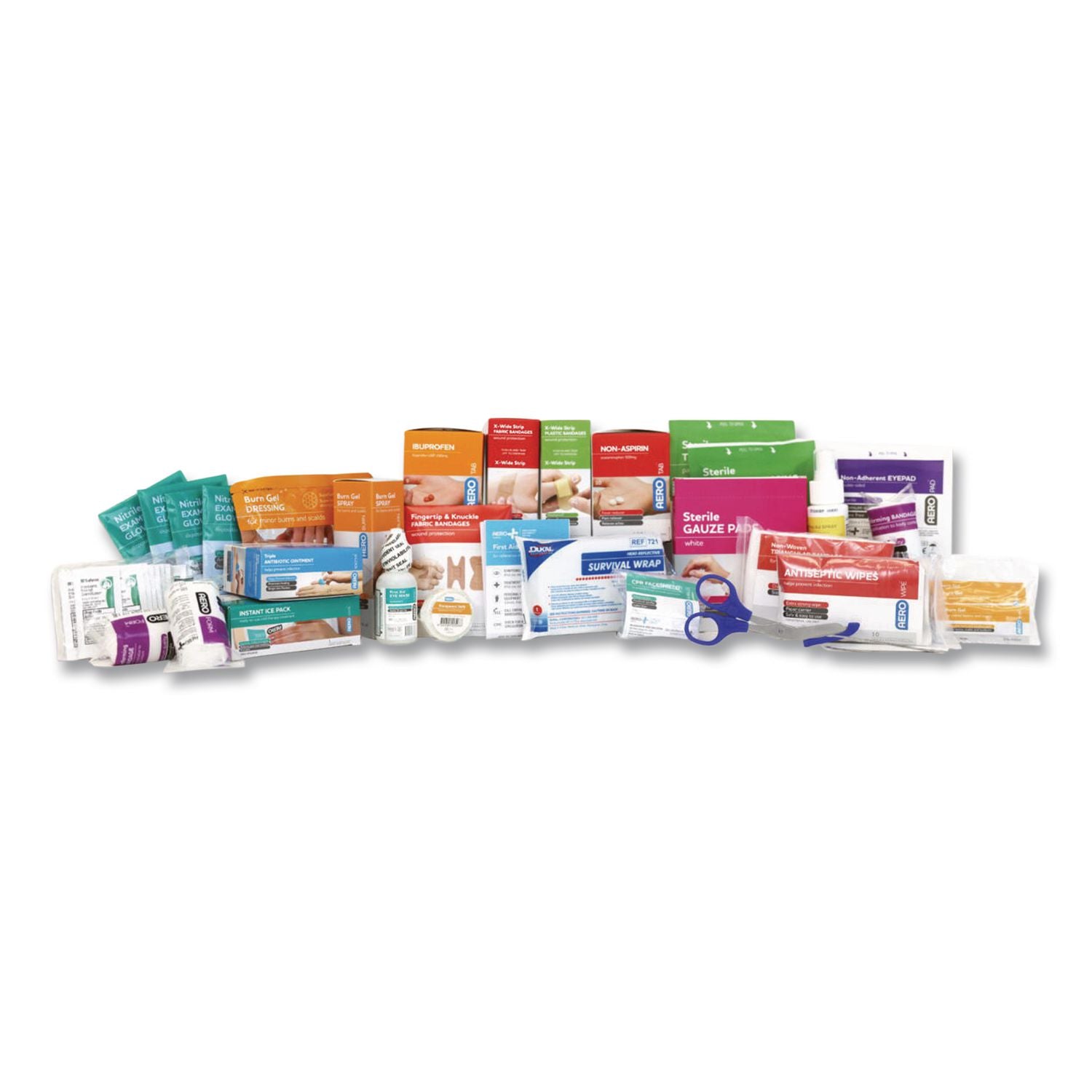 80 Series Class A 2-Shelf First Aid Cabinet Refill - Meds, 479 Pieces