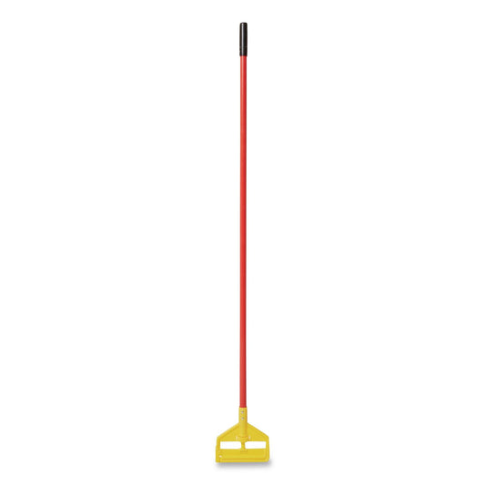 Invader Fiberglass Side-Gate Wet-Mop Handle, 60", Red/Yellow