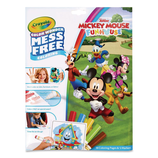 Color Wonder Mickey Mouse Clubhouse Coloring Book, Ages 3 and Up, 18 Pages