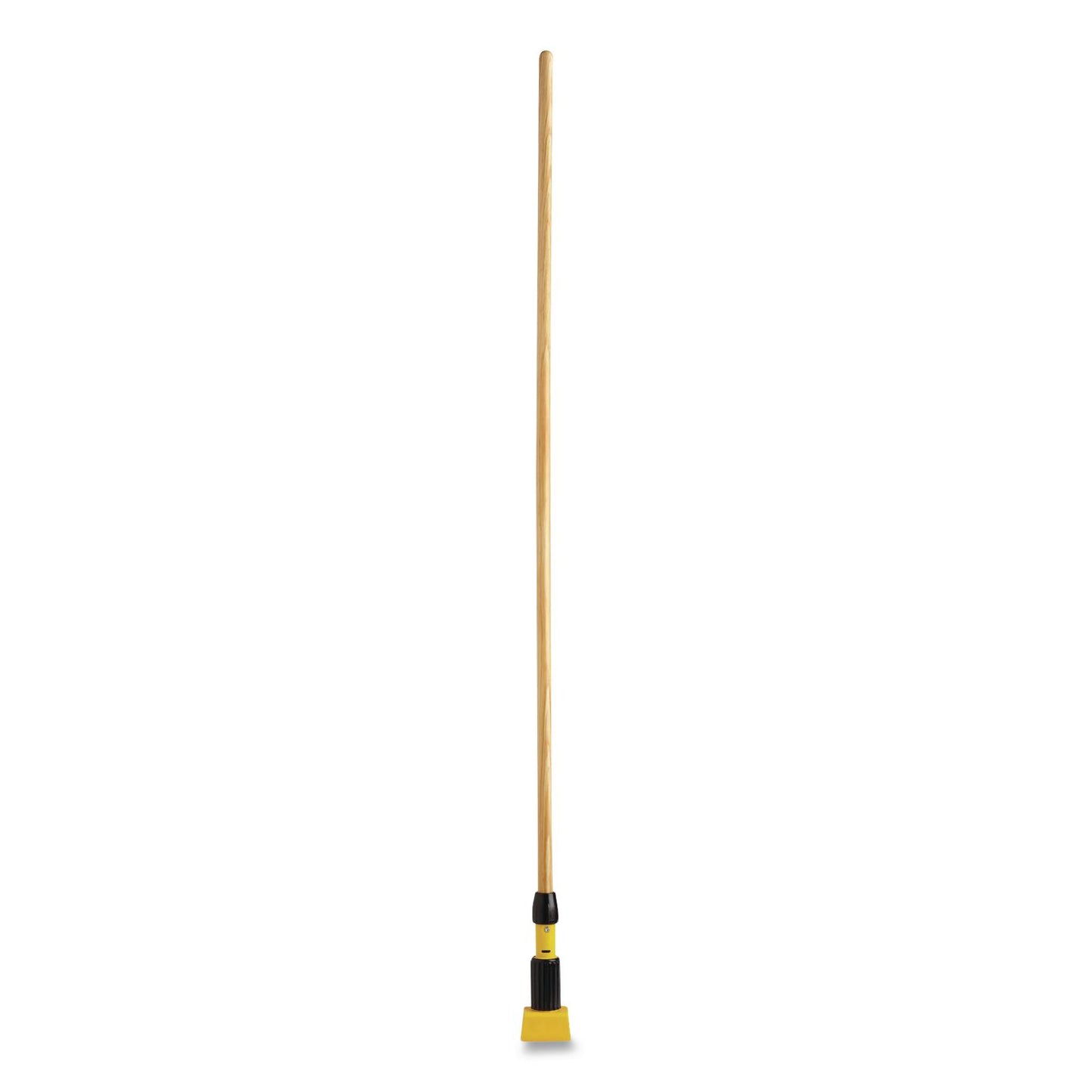 Gripper Hardwood Mop Handle, 1.13" dia x 60", Natural/Yellow
