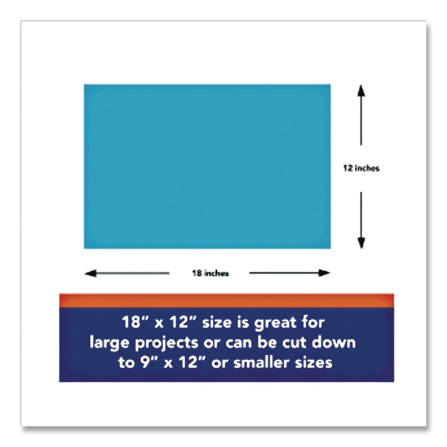Tru-Ray Construction Paper, 70 lb Text Weight, 12 x 18, Atomic Blue, 50/Pack