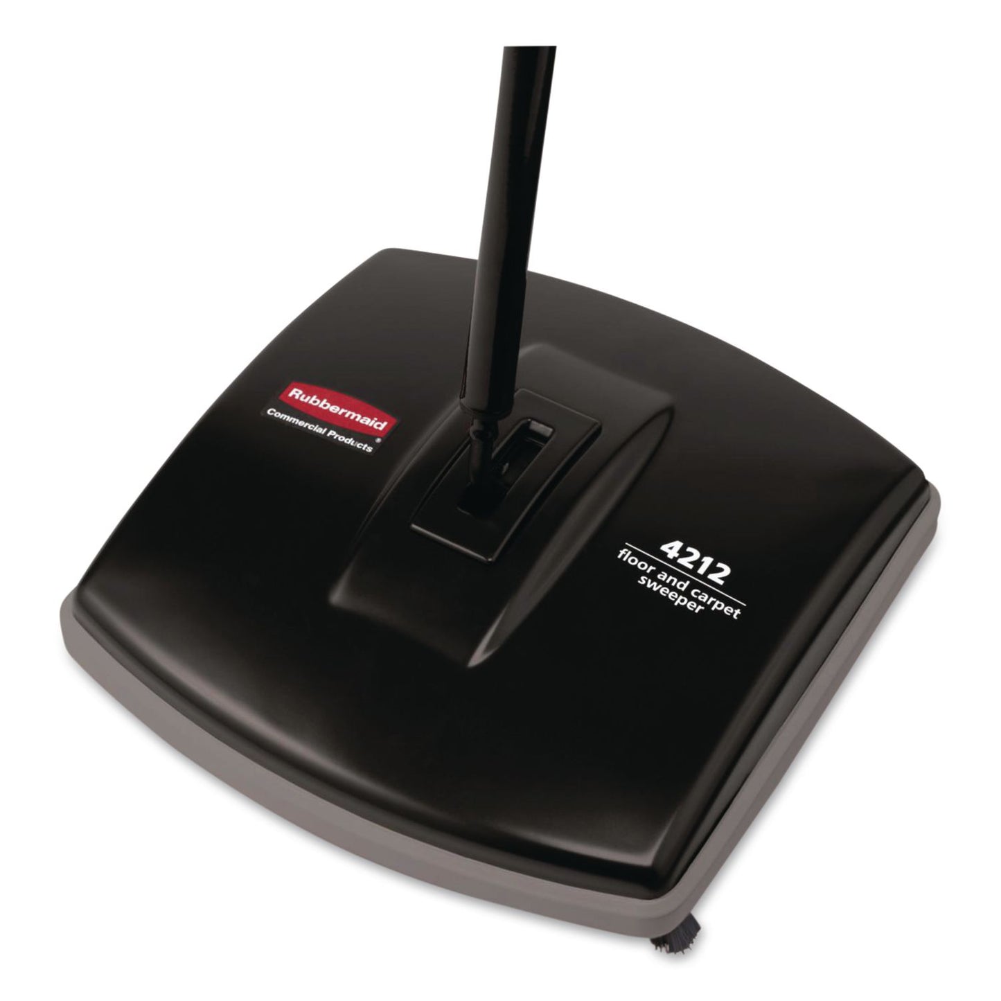 Floor And Carpet Sweeper, 44" Handle, Black/gray