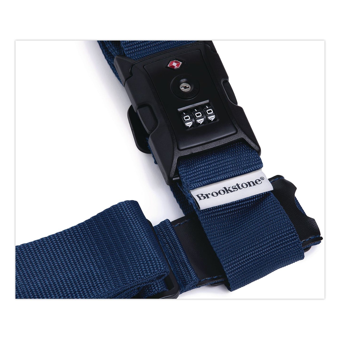 Cross Luggage Strap and TSA Combination Lock, Blue