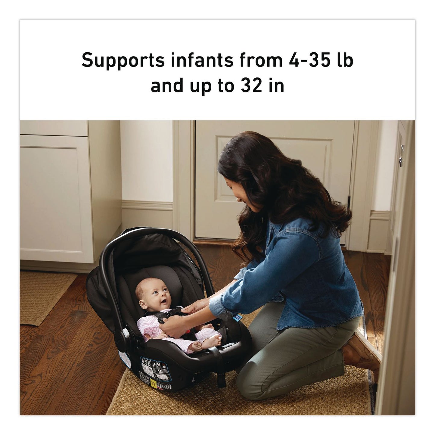 SnugRide SnugFit 35 ICS Car Seat, Supports Up to 35 lbs, 17.6 x 28 x 29.41, Gotham