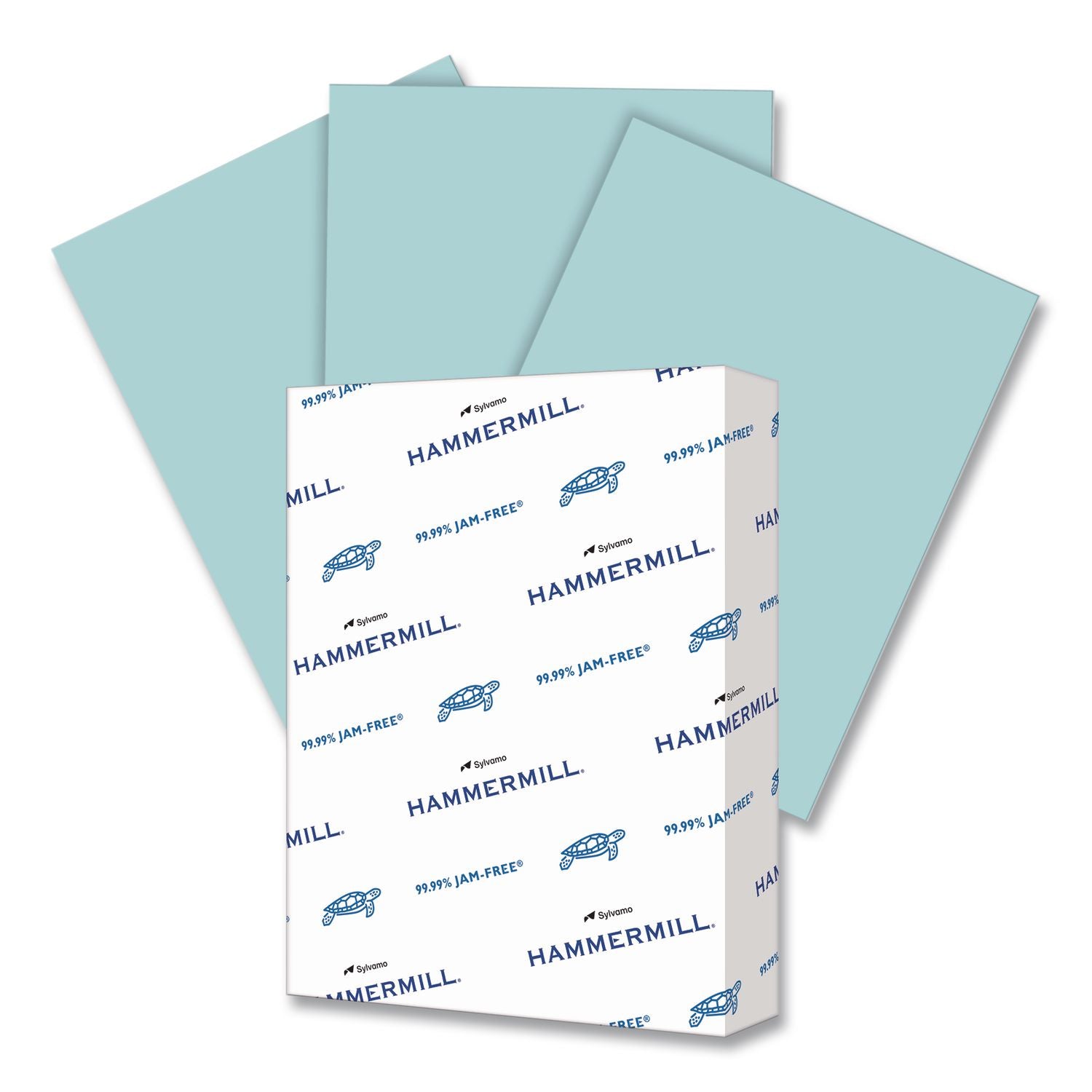 Colors Print Paper, 24 lb Bond Weight, 8.5 x 11, Blue, 500/Ream