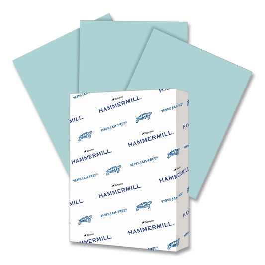 Colors Print Paper, 24 lb Bond Weight, 8.5 x 11, Blue, 500/Ream
