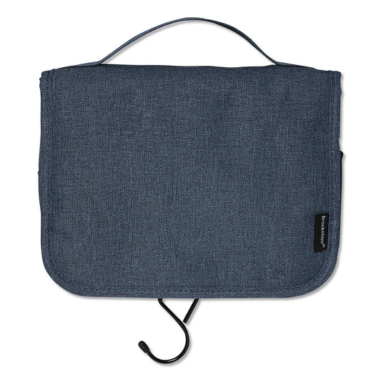 Fabric Toiletry Bag, 8.66 x 3.35 x 8.46, Blue
