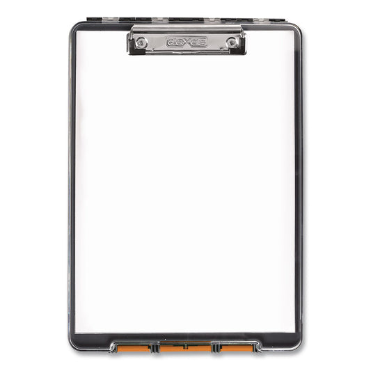 ClearView Clipcase Storage Clipboard, 0.35" Clip Capacity, Holds 8.87 x 12.25 Sheets, Gray/Orange