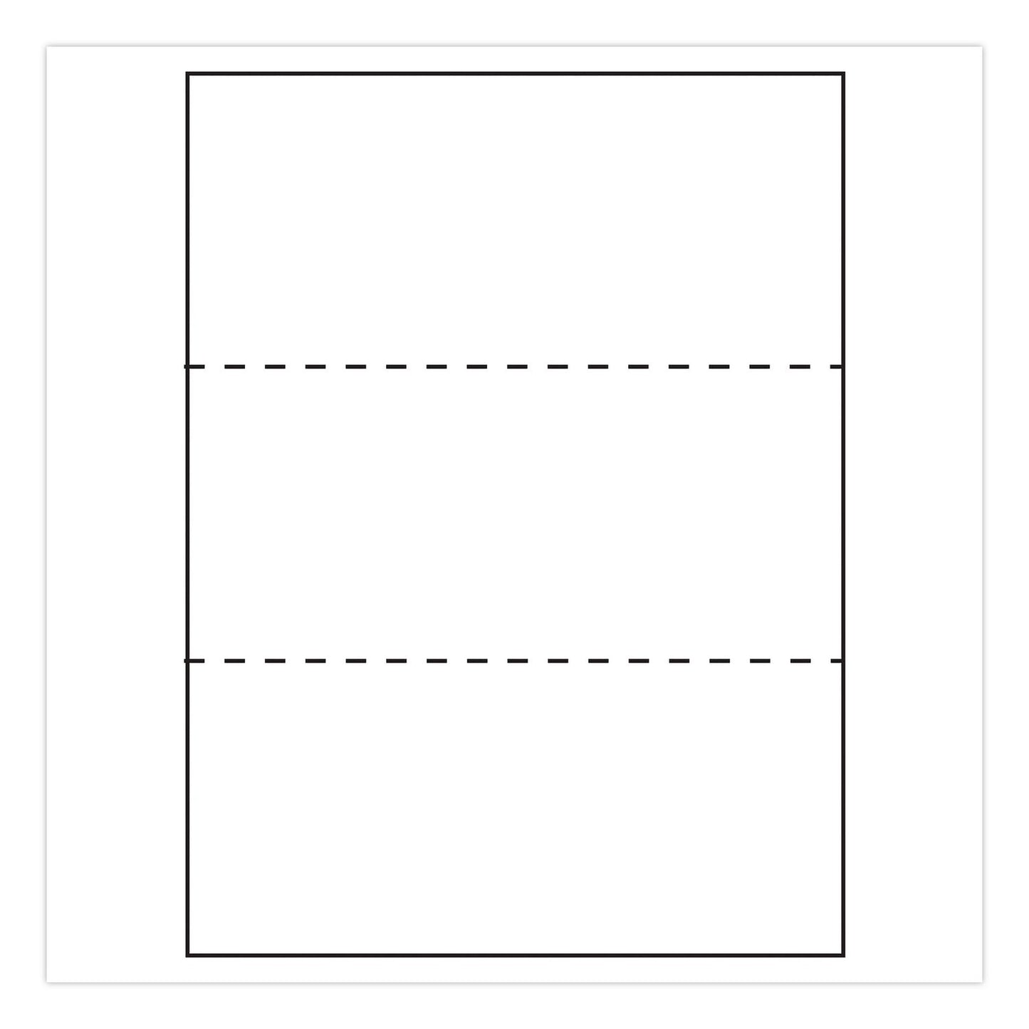 Perforated Laser Cut Sheets with ColorLok, 92 Bright, Perforated Every 3.67", 20 lb Bond Weight, 8.5 x 11, White, 500/Ream