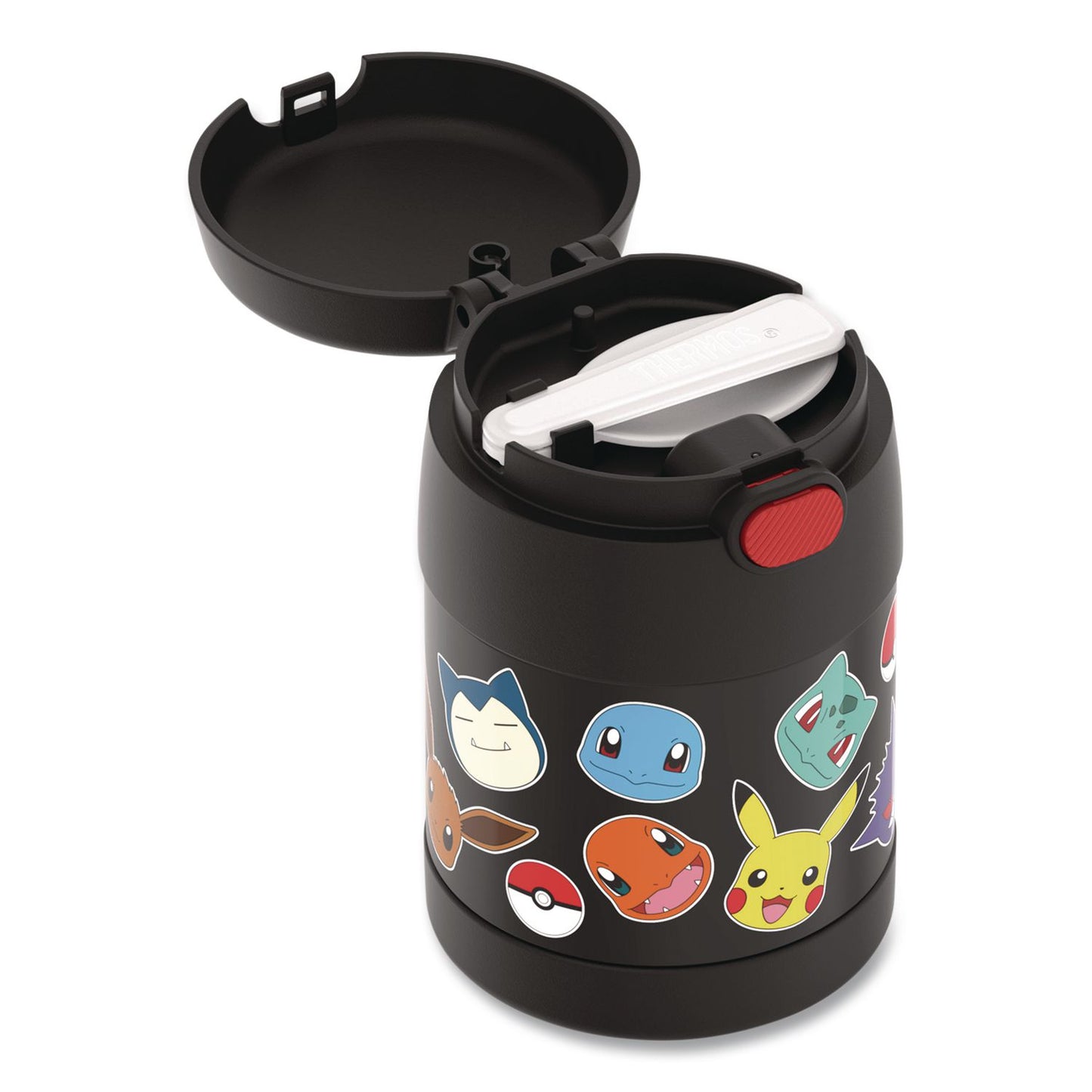 FUNtainer Pokemon Two-Compartment Food Jar, 10 oz, Black/Multicolor