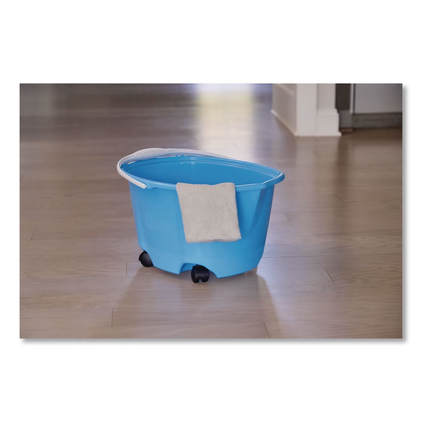 EZ-Glide Bucket on Wheels, 5 gal, Blue