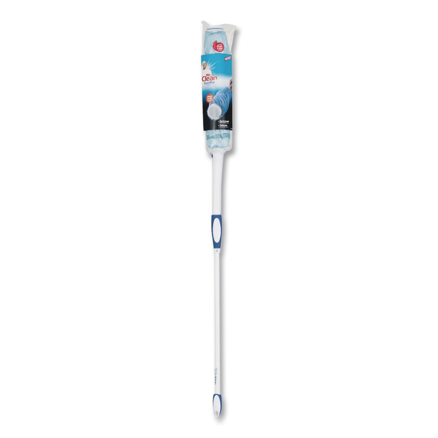 SuperMop with Magic Eraser, 3.5" Blue Cotton Head, White Nylon Handle