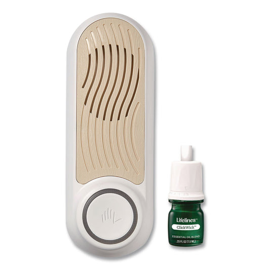 Evaporative Aromatherapy Essential Oil Shower Diffuser/Crisp Mountain Air-Mint and Eucalyptus Oil,4.7 x 4.7 x 7.2,White/Ivory