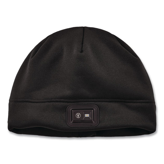 N-Ferno 6801 Winter Skull Cap with LED Rechargeable Light, Fleece, One Size Fits Most, Black