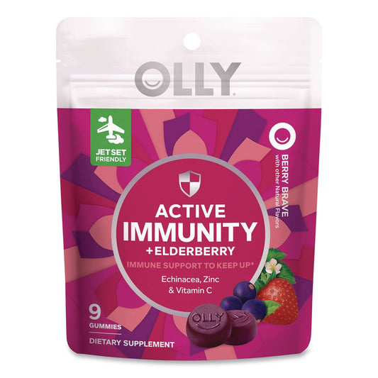 Active Immunity + Elderberry Gummy, Berry Brave, 9/Pack