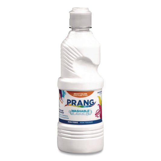 Washable Paint, White, 16 Oz Dispenser-Cap Bottle