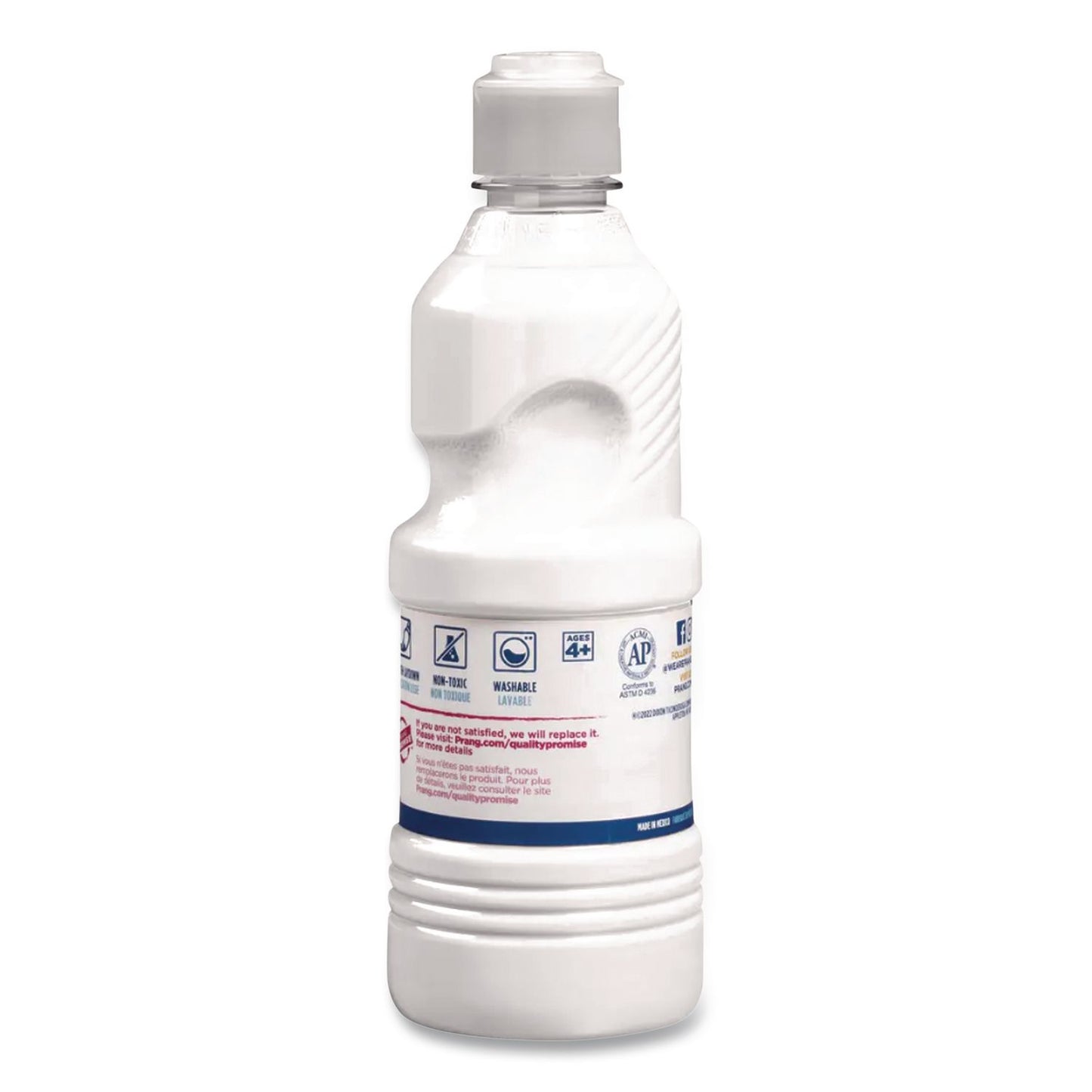 Washable Paint, White, 16 Oz Dispenser-Cap Bottle