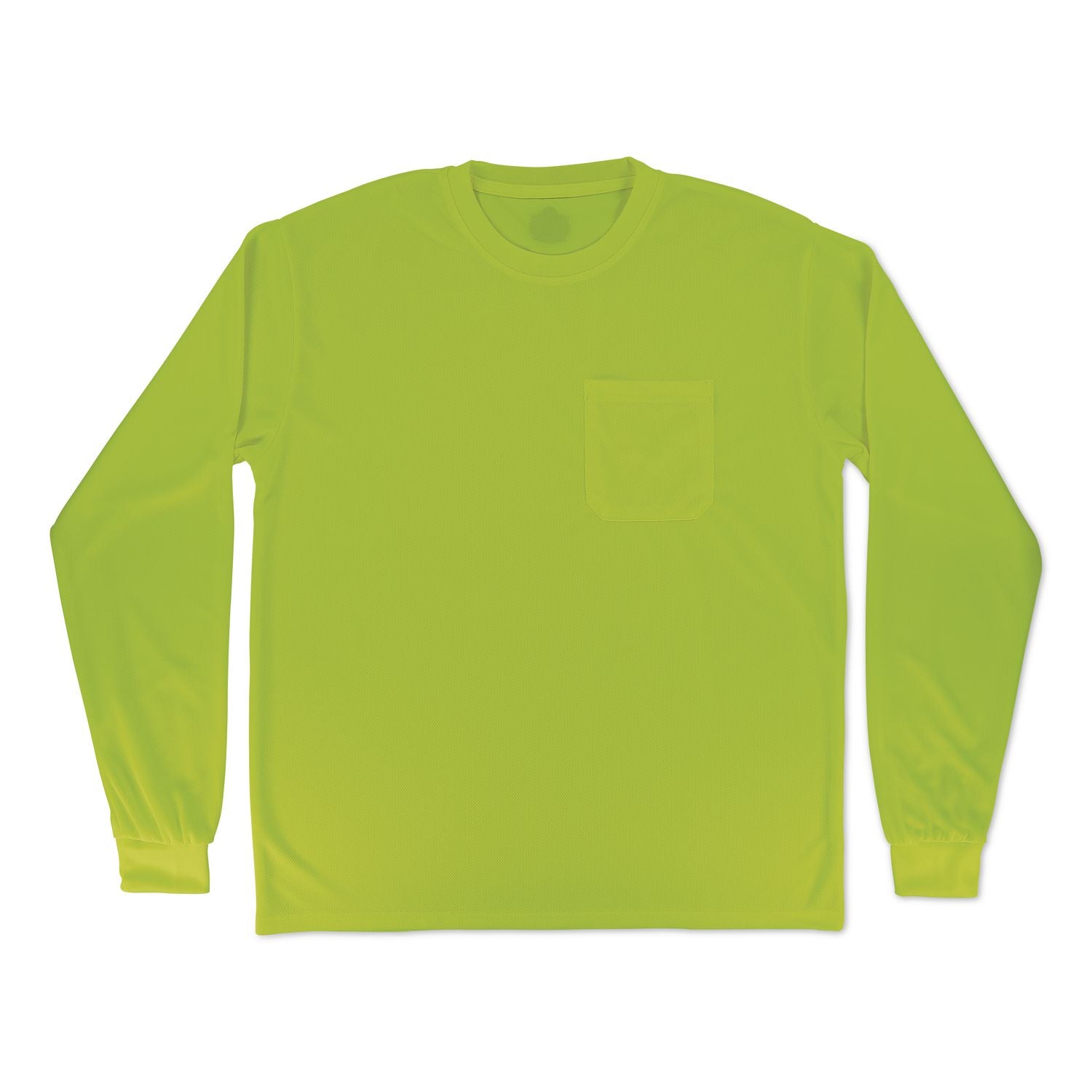 GloWear 8093 Non-Certified Essential Hi-Vis Long Sleeve T-Shirt, Medium, Lime