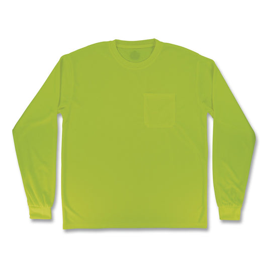GloWear 8093 Non-Certified Essential Hi-Vis Long Sleeve T-Shirt, 3X-Large, Lime