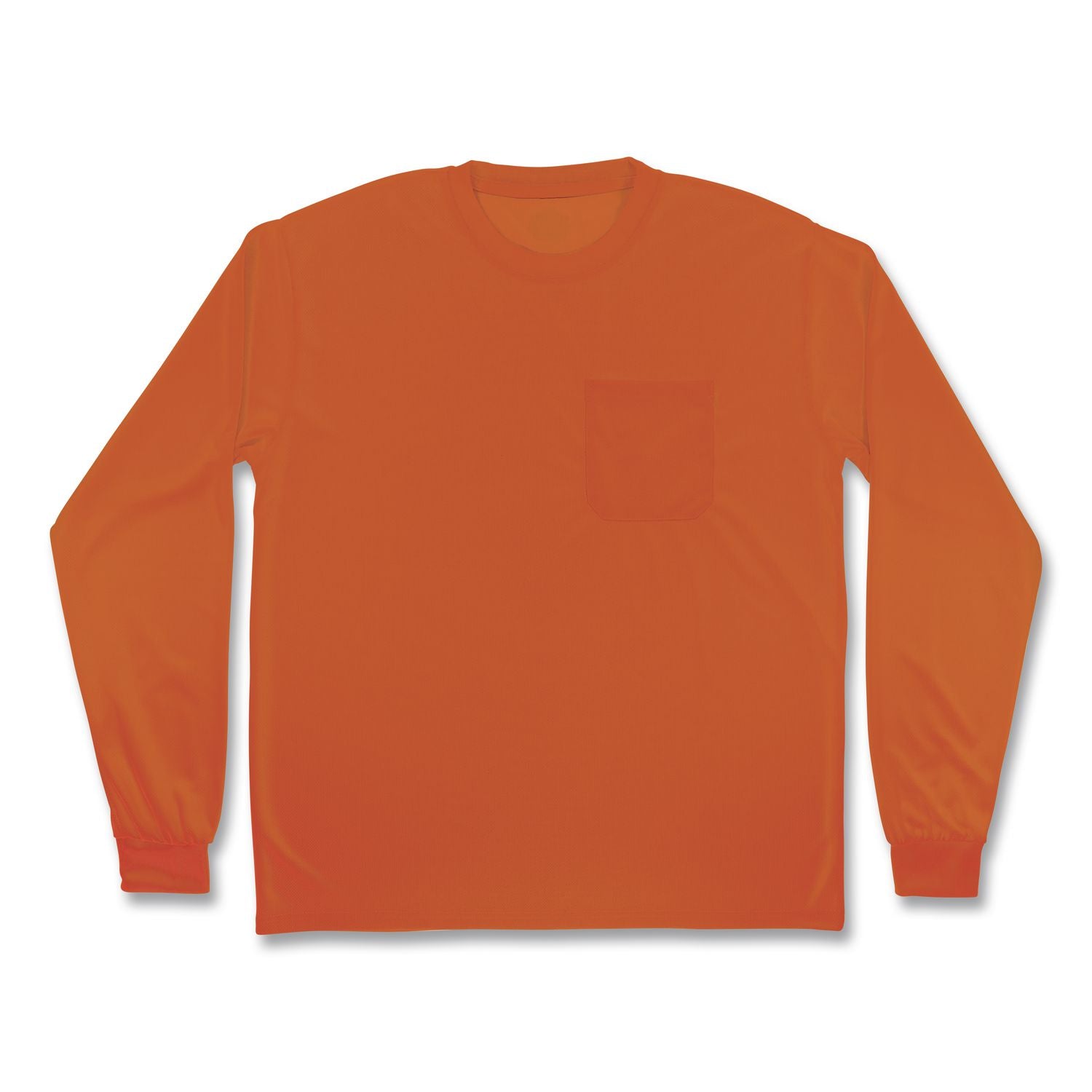 GloWear 8093 Non-Certified Essential Hi-Vis Long Sleeve T-Shirt, Large, Orange
