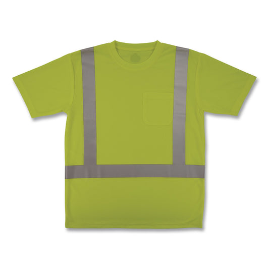 GloWear 8282 Class 2 Essential Hi-Vis T-Shirt, Small, Lime