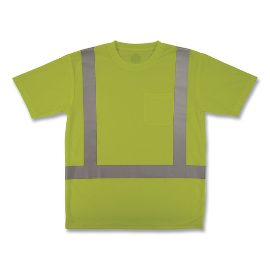 GloWear 8282 Class 2 Essential Hi-Vis T-Shirt, 5X-Large, Lime