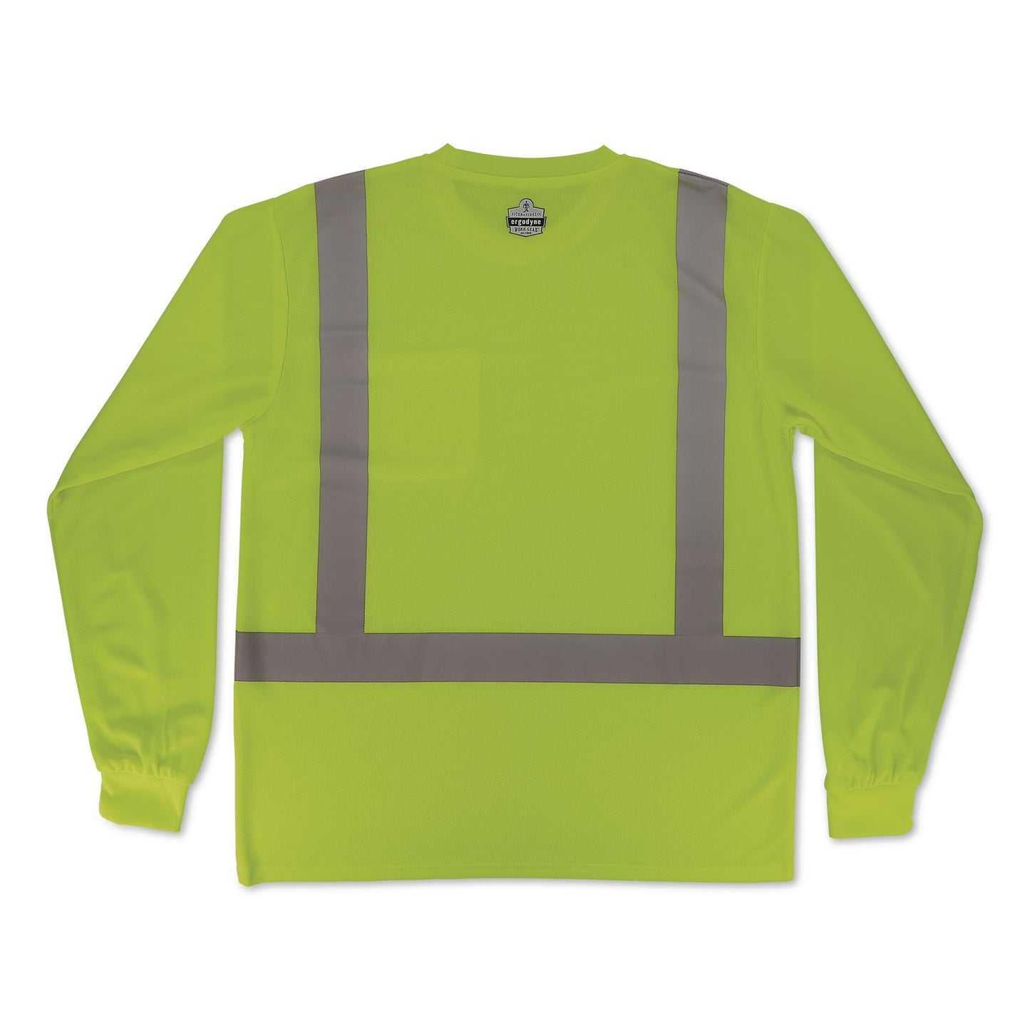 GloWear 8284 Class 2 Essential Hi-Vis Long Sleeve T-Shirt, X-Large, Lime