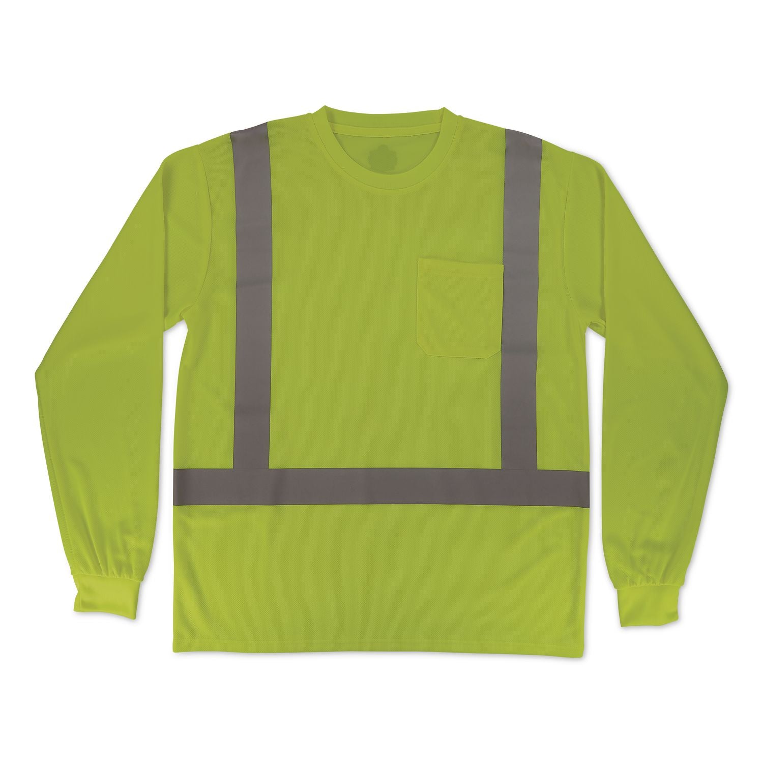 GloWear 8284 Class 2 Essential Hi-Vis Long Sleeve T-Shirt, 3X-Large, Lime