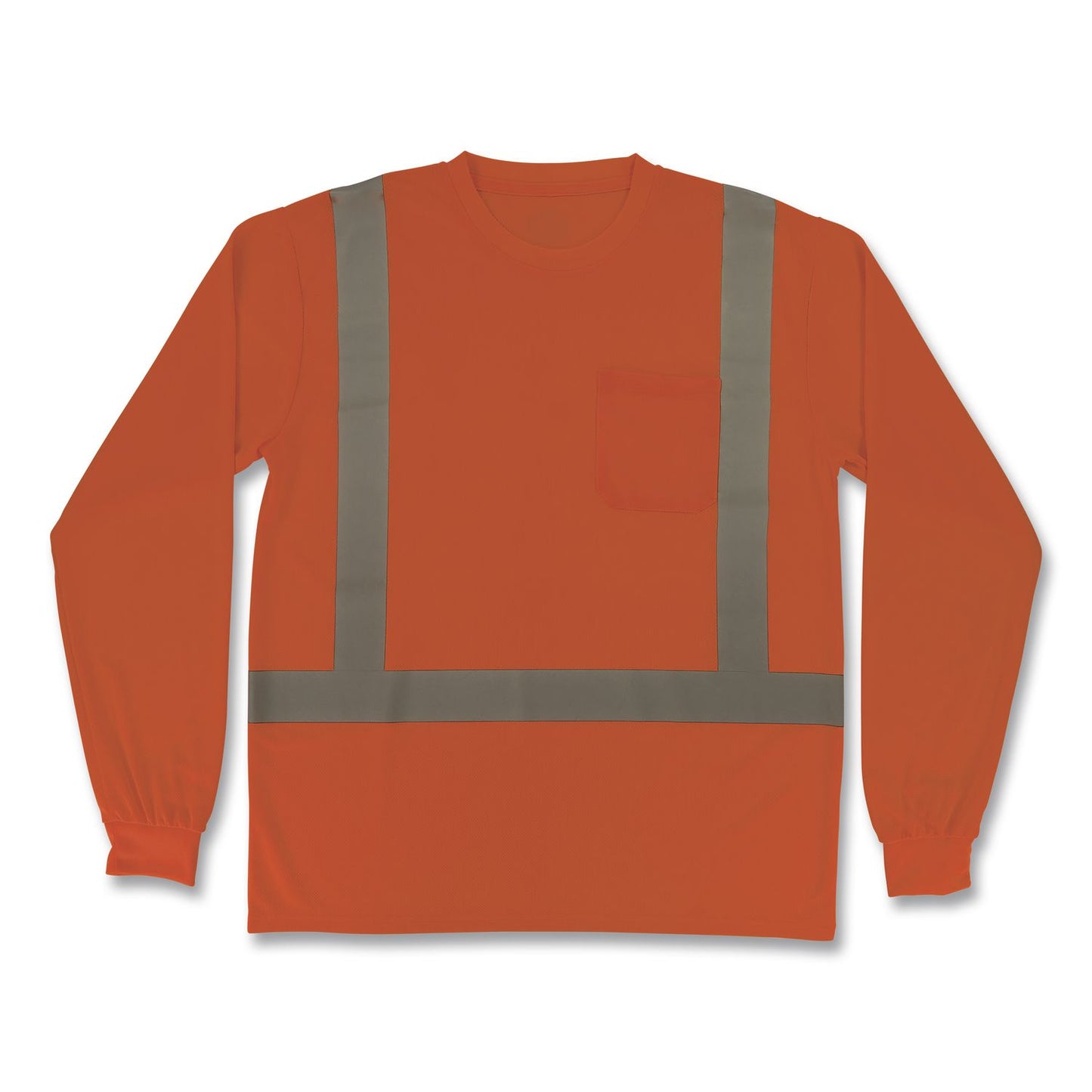 GloWear 8284 Class 2 Essential Hi-Vis Long Sleeve T-Shirt, Medium, Orange