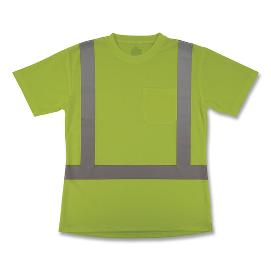 GloWear 8274 Class 2 Women's Essential Hi-Vis T-Shirt, 3X-Large, Lime