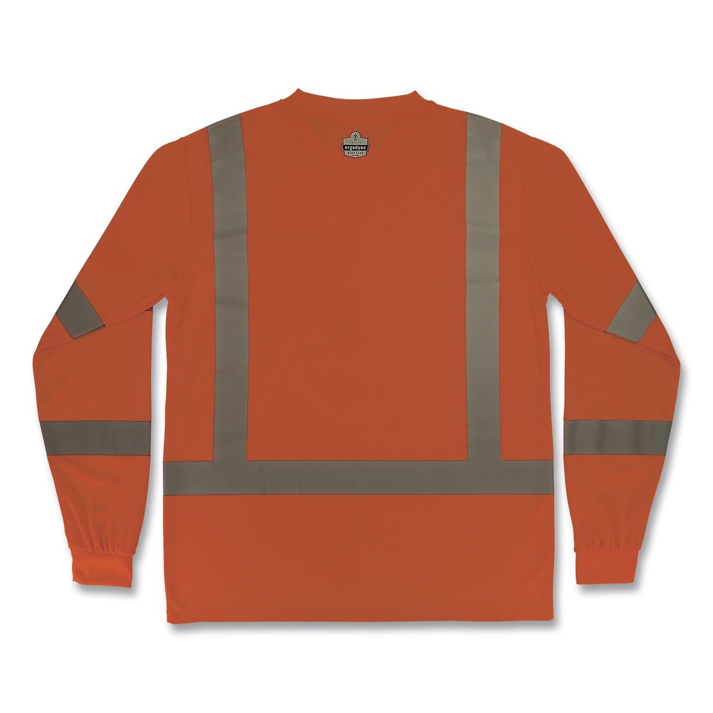 GloWear 8368 Class 3 Essential Hi-Vis Long Sleeve T-Shirt, 5X-Large, Orange